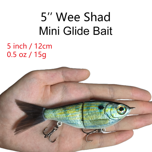 5'' Mini Shad Painted Glide Bait T2A1-B-C