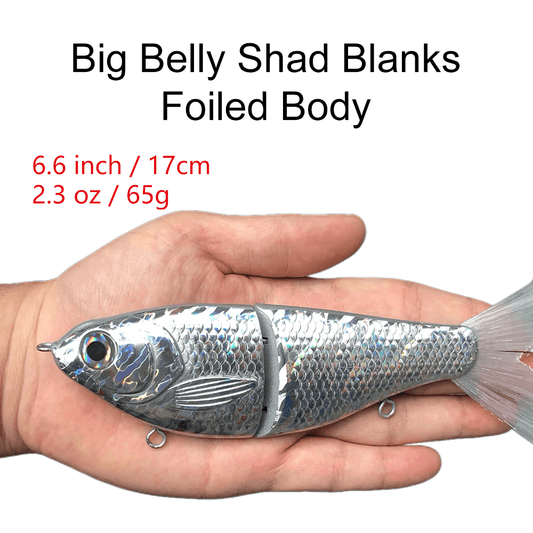 7'' 2-section Shad Blanks (Foiled) BL-095-A - Peekii Lure