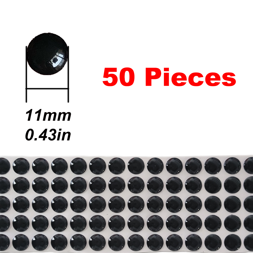 3D Soild Black Lure Eyes-4/6/7/8/11mm