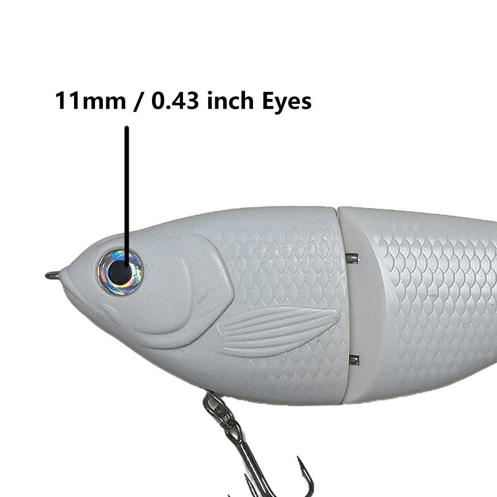 7'' White&Foiled Body Shad Glide Bait T207