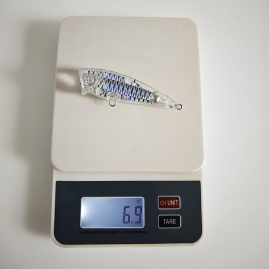 7cm/6.9g Insert Holographic Popper Blanks BL-170