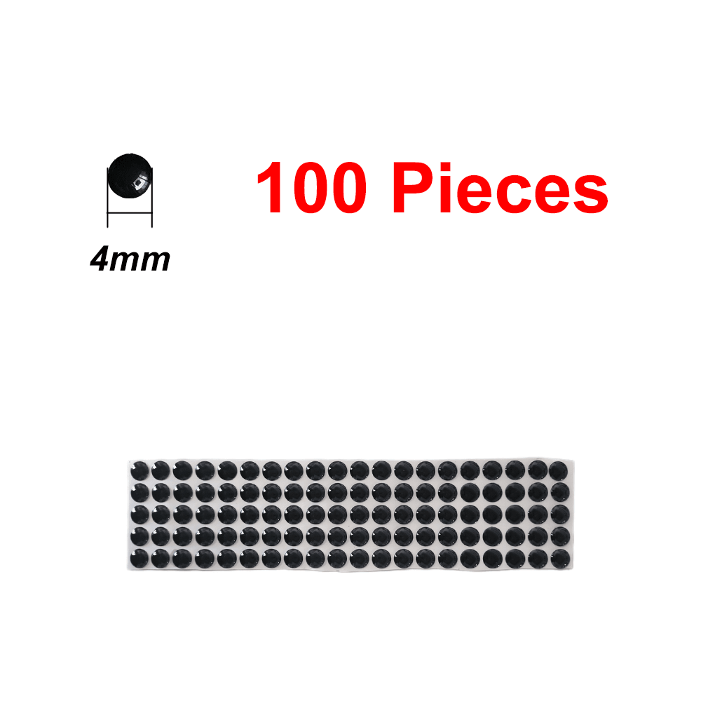 3D Soild Black Lure Eyes-4/6/7/8/11mm