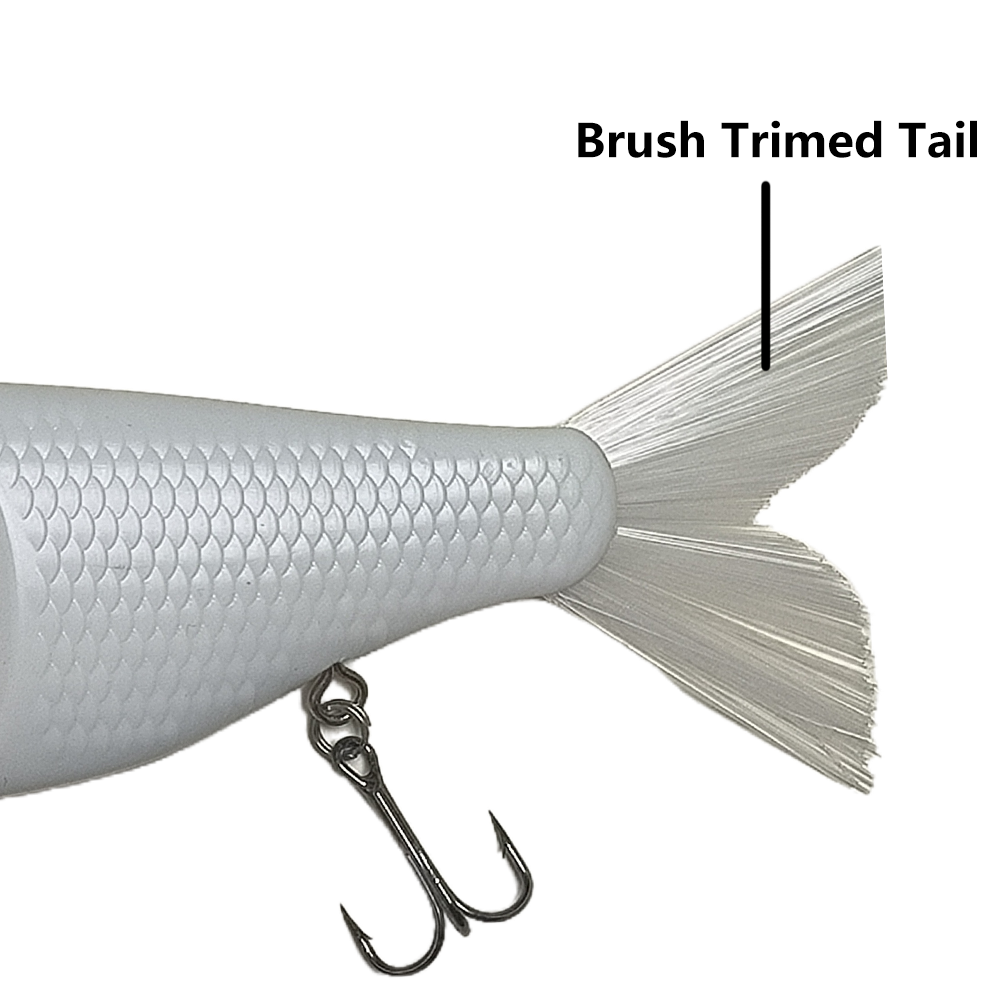 7'' White&Foiled Body Shad Glide Bait T207