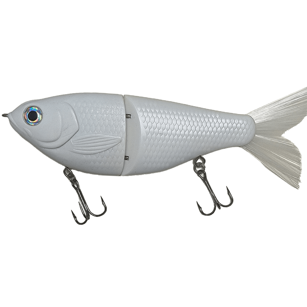 7'' White&Foiled Body Shad Glide Bait T207