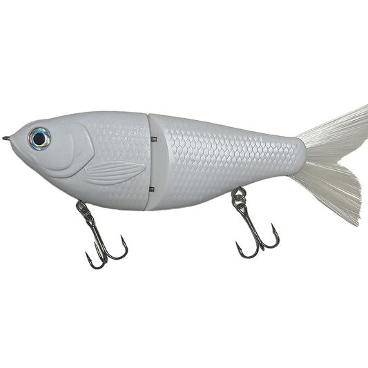 7'' White&Foiled Body Shad Glide Bait T207