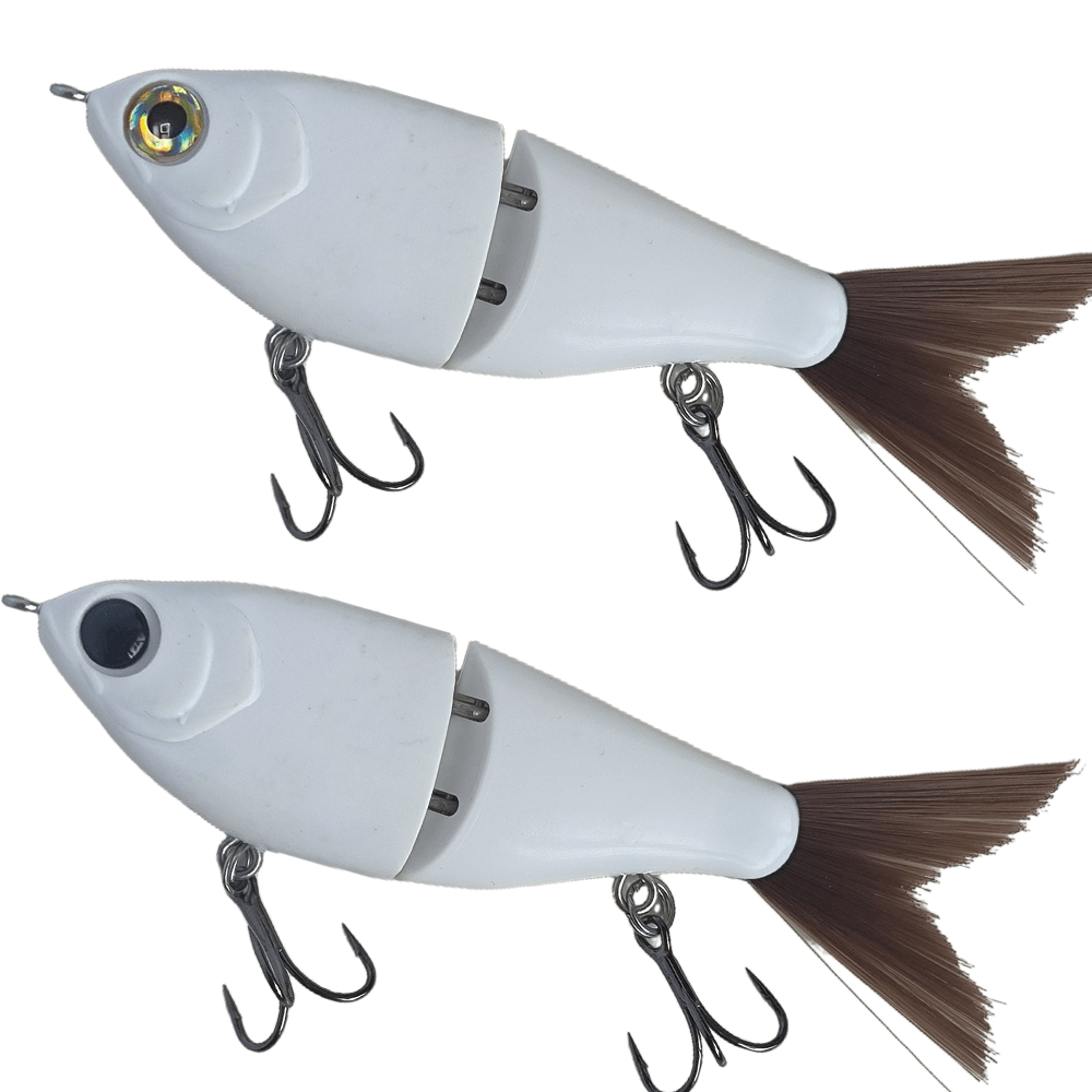 5'' White Body Shad Glide Bait (Hook Upgrade) T201