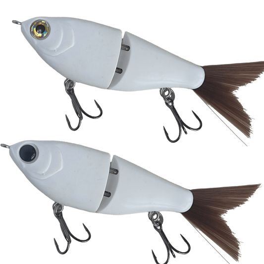 5'' White Body Shad Glide Bait (Hook Upgrade) T201