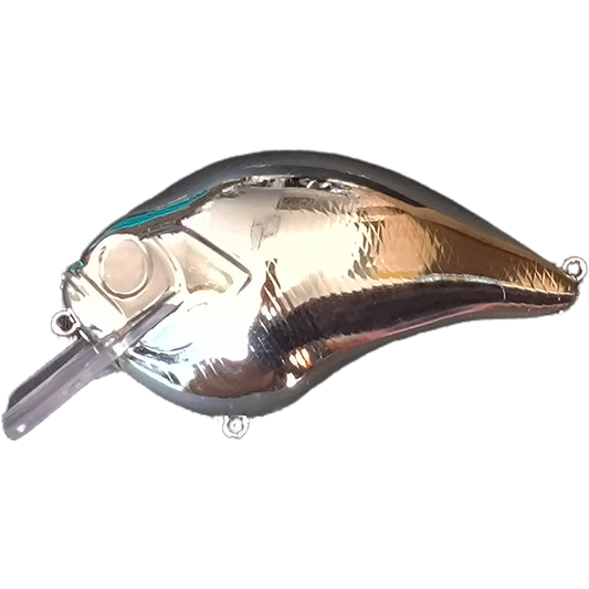 9.5cm/25.8g MB KO Big S type 2.0 Square Bill Crankbait Blanks (Clear/Chrome) BL-136
