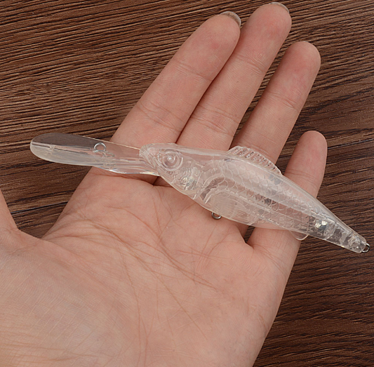 12.6cm/12g Minnow Jerkbaits Blanks with Fin BL-129