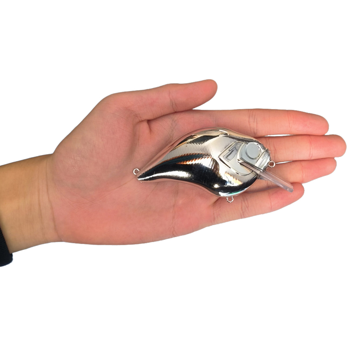 9.5cm/25.8g MB KO Big S type 2.0 Square Bill Crankbait Blanks (Clear/Chrome) BL-136
