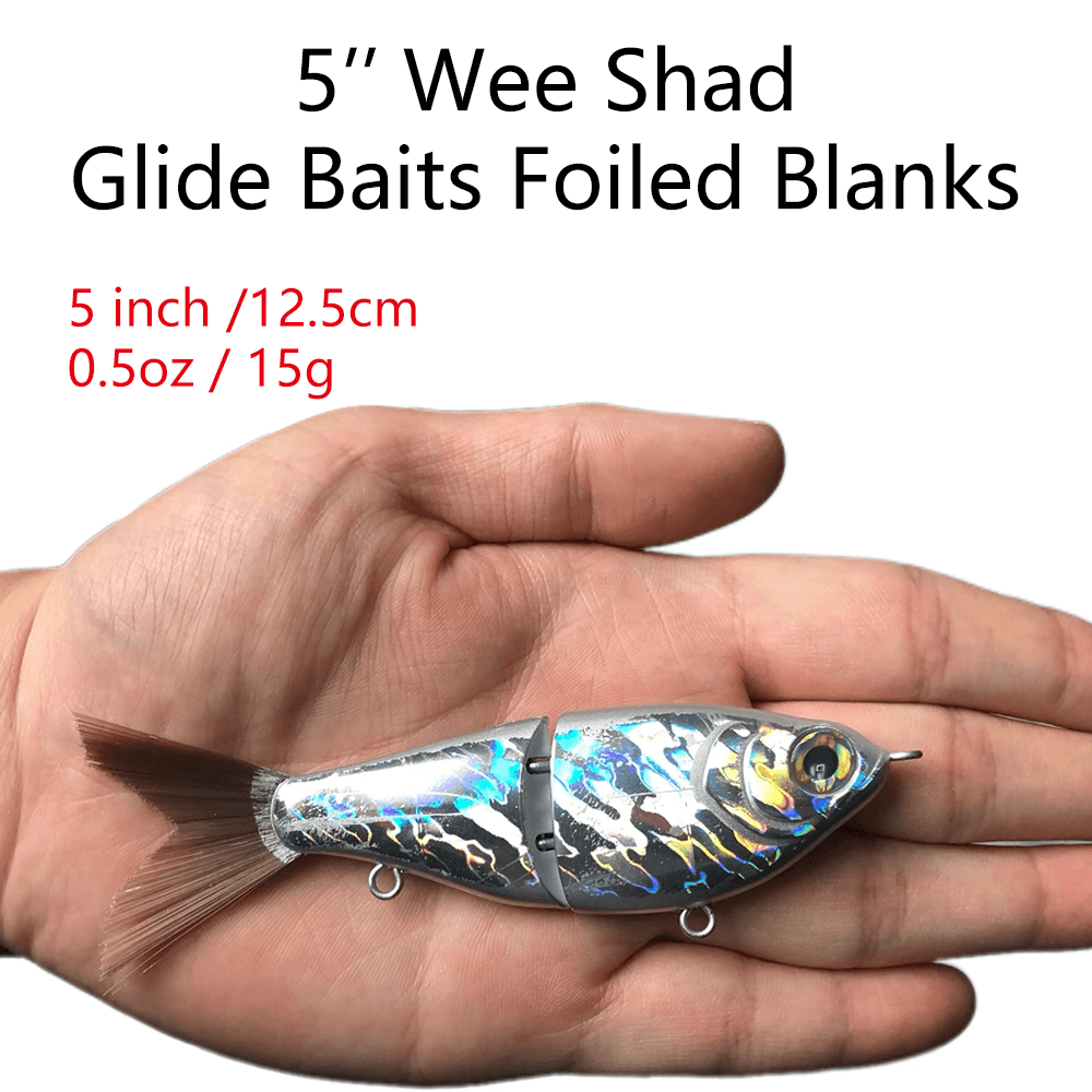 5'' Shad Glide Foiled Blanks - Smooth Body BL-090-A - Peekii Lure