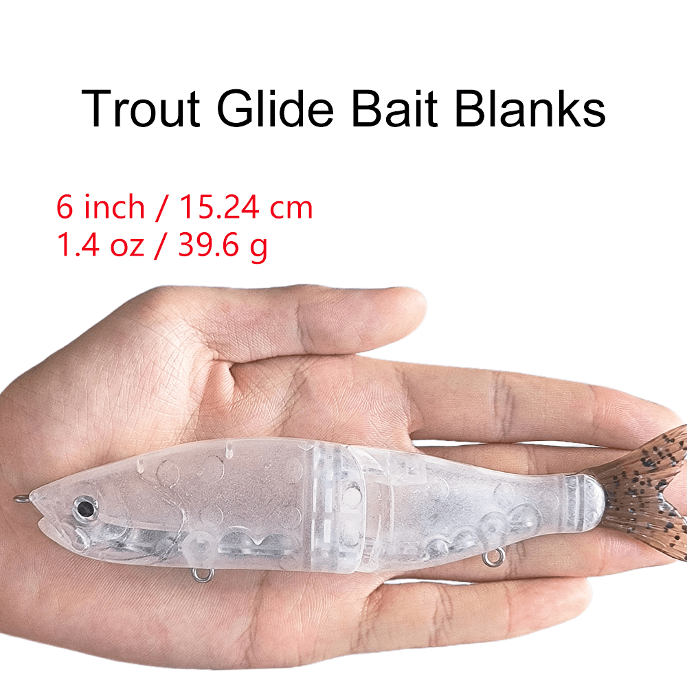 6'' Trout Glide Bait Transparent Blanks BL-099 - Peekii Lure