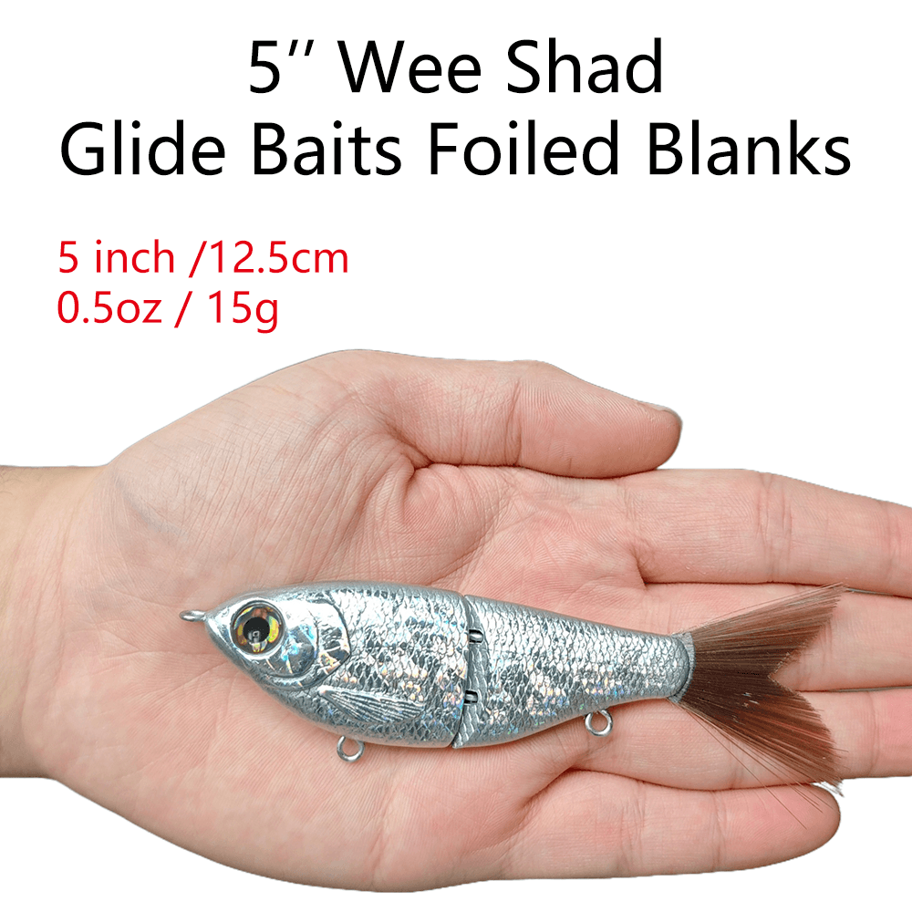 5'' Shad Glide Foiled Blanks - Rough Scale Body BL-091-A - Peekii Lure