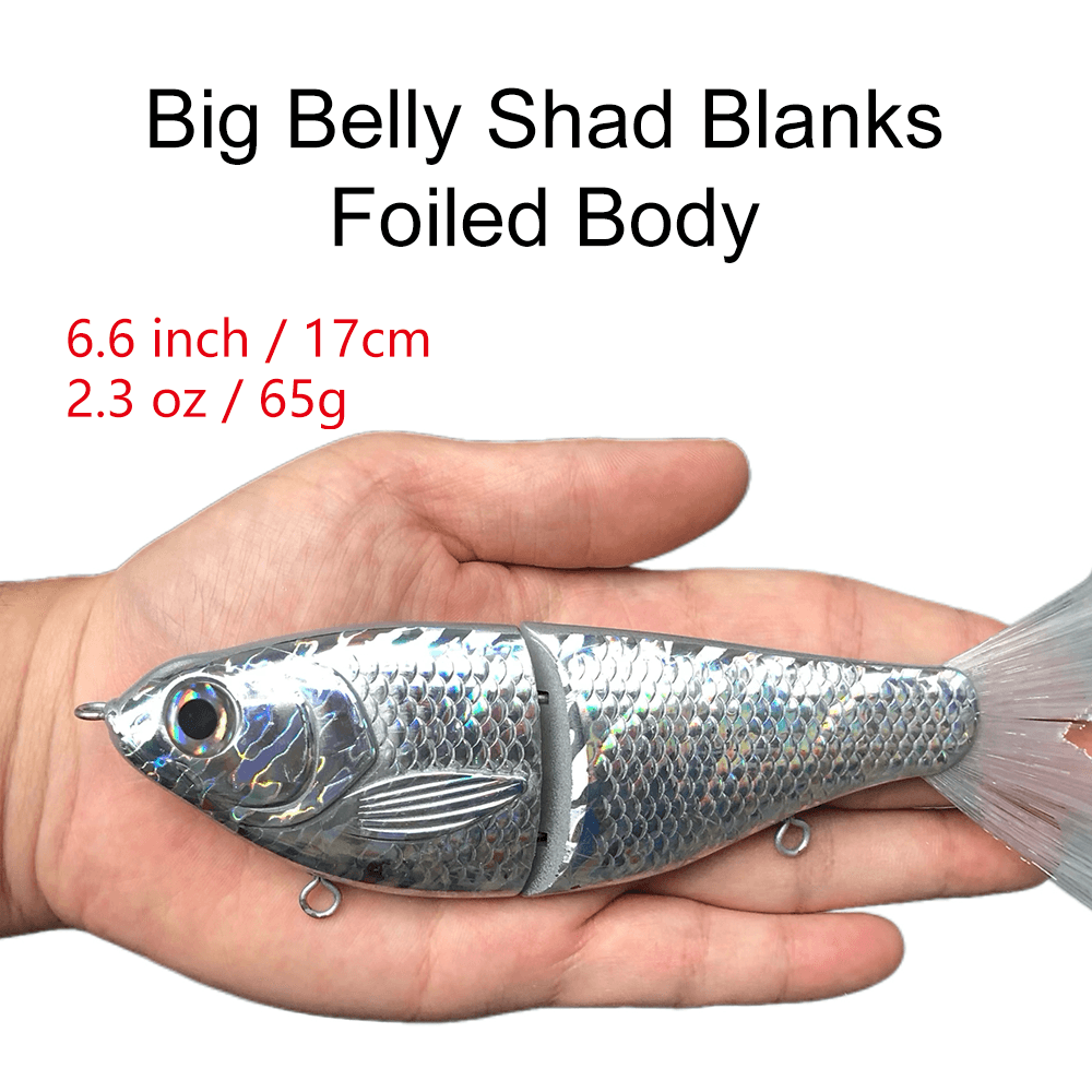 7'' 2-section Shad Blanks (Foiled) BL-095-A - Peekii Lure