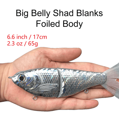 7'' 2-section Shad Blanks (Foiled) BL-095-A - Peekii Lure