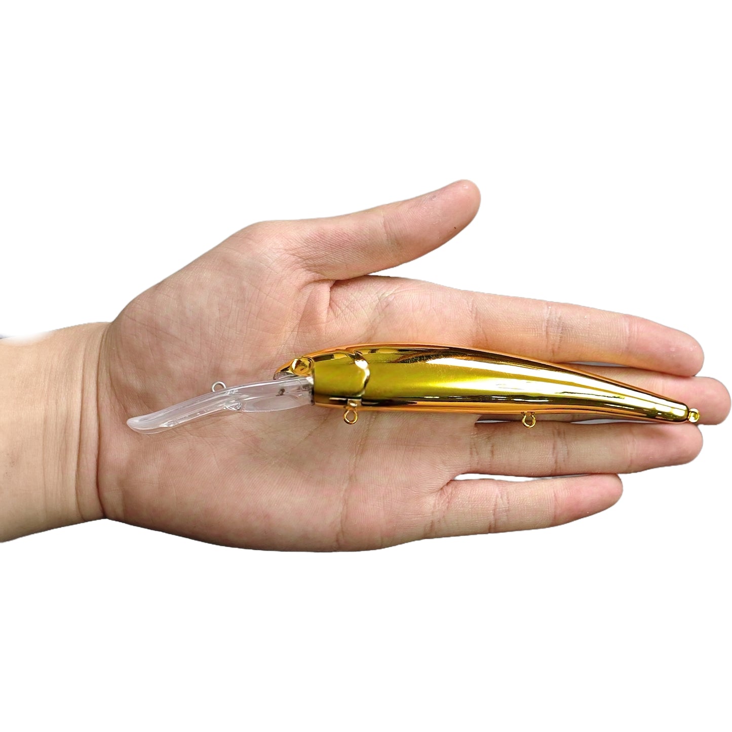 [Gold Plated] 16cm/17g Bandit Walleye Deep KO Unpainted Minnow Blanks BL-163-G