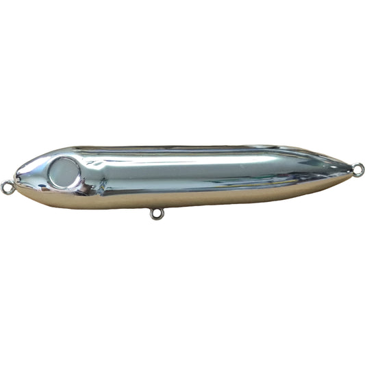 [Chrome] 3.7''&5'' Heddon Super Spooks KO Blanks (Rattle) BL-002-CC