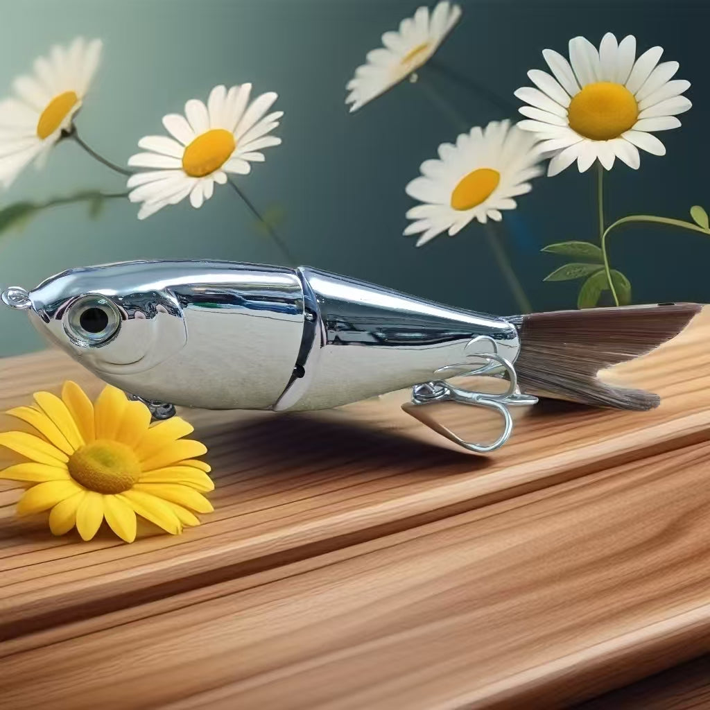 5'' Chrome Silvery Mini Shad Painted Glide Bait T2A1C