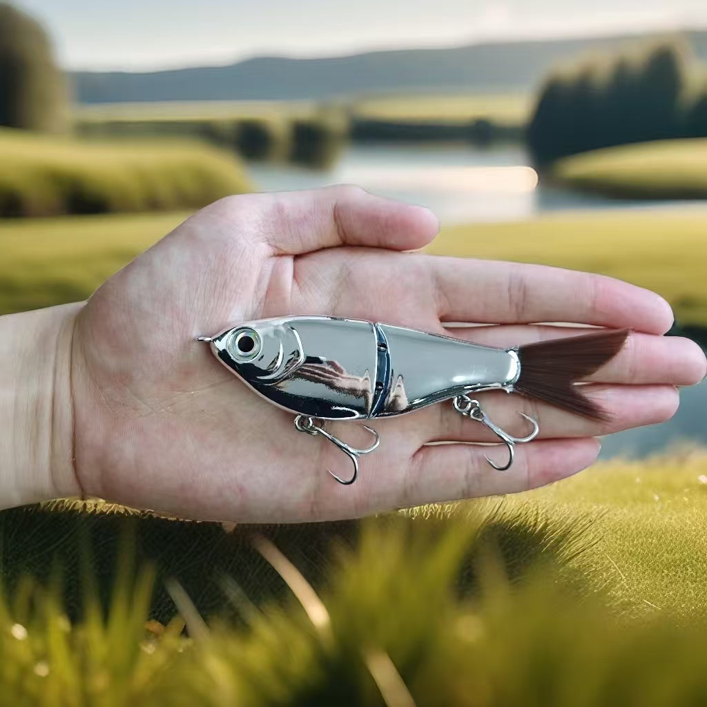 5'' Chrome Silvery Mini Shad Painted Glide Bait T2A1C