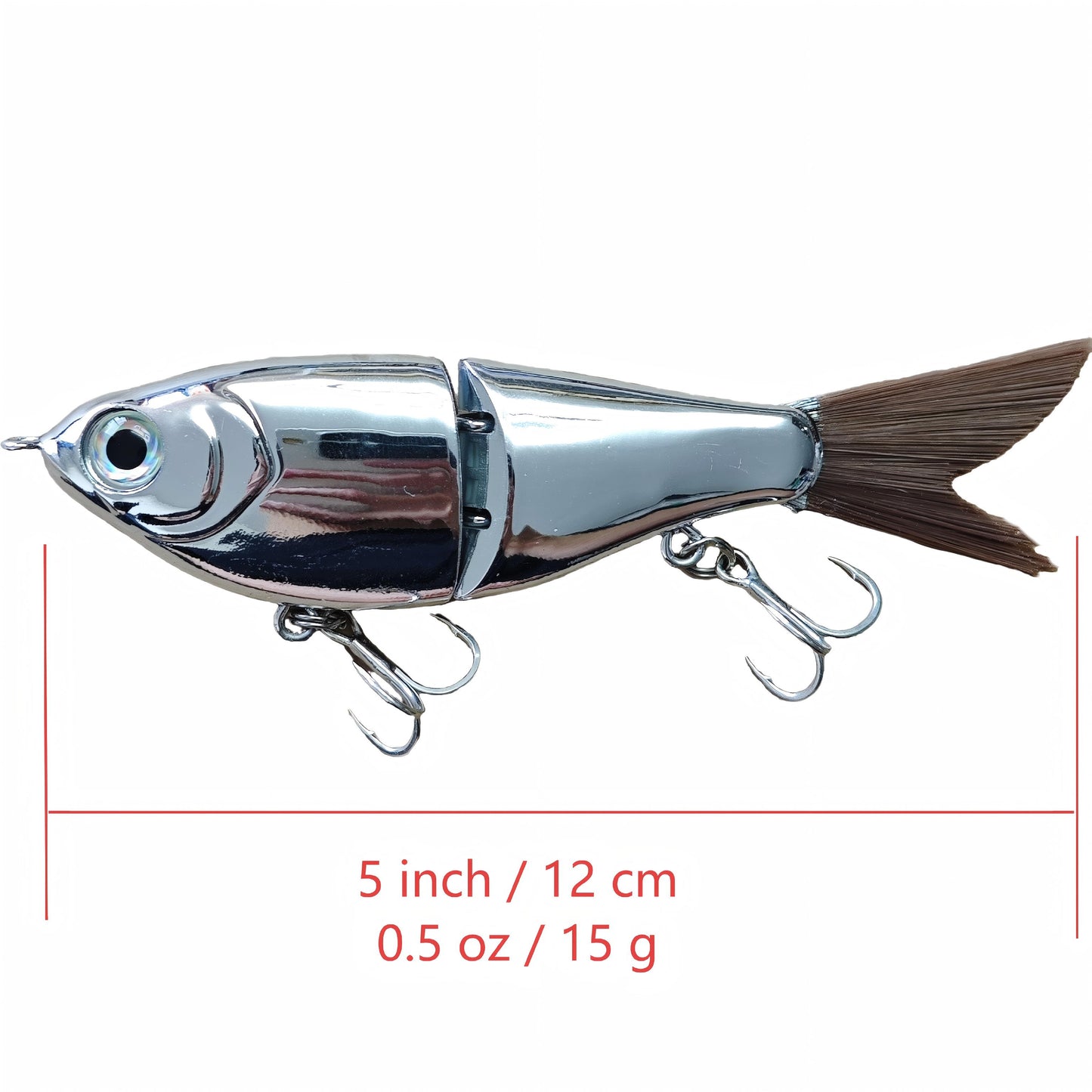 5'' Chrome Silvery Mini Shad Painted Glide Bait T2A1C