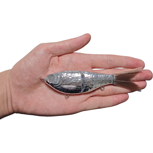 [Chrome] 5'' Wee Shad Glide Bait Blanks - Rough Scale Body BL-091-C