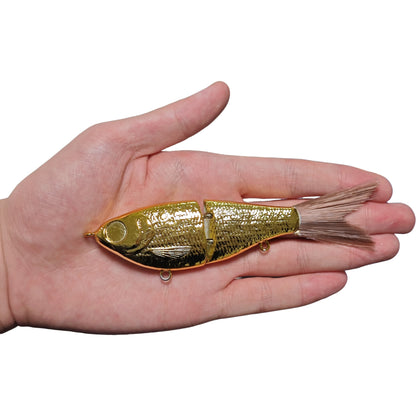[Gold Plated] 5'' Wee Shad Glide Bait Blanks - Rough Scale Body BL-091-G