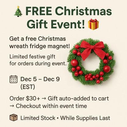 Peekii’s 2025 Christmas Special Gift – Christmas Wreath Fridge Magnet | Limited-Time Free Gift