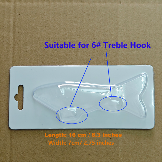 [30 Set] 2026 NEW Clamshell With Card Packaging for 5'' Wee Shad Glide Bait Blanks BP-090