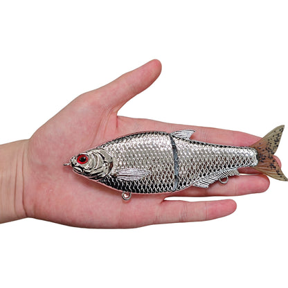 [Chrome] 6.3'' | 16cm/50.4g Hinkle Lures KO Sinking Swimbait Glide Bait Blanks BL-229-C