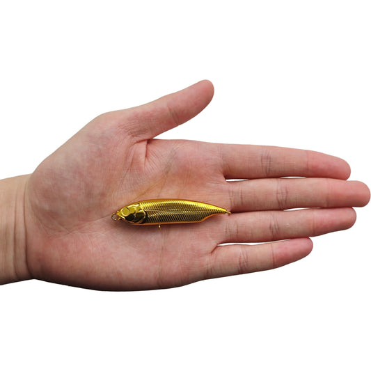 [Gold-Plated] 2.4''&3''/60mm&75mm 2 Size Megabass Karashi ko Sinking Pencil BL-007-G