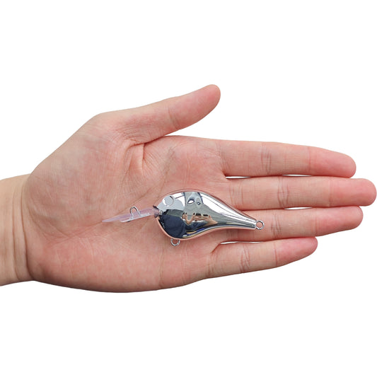 [Chrome] 8cm/10g Rapala DT-6 ko Floating Crankbait Lure Blanks BL-243-C