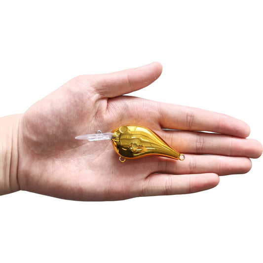 [Gold Chrome] 8cm/10g Rapala DT-6 ko Floating Crankbait Lure Blanks BL-243-G