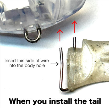 Tadpole Hard Bait With Soft Tail With Blade BQ OTAMA KO Clear Blanks BL-269