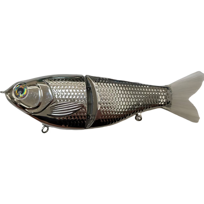 [Chrome] 7'' 2-section Shad Glide Bait Blanks BL-095-C