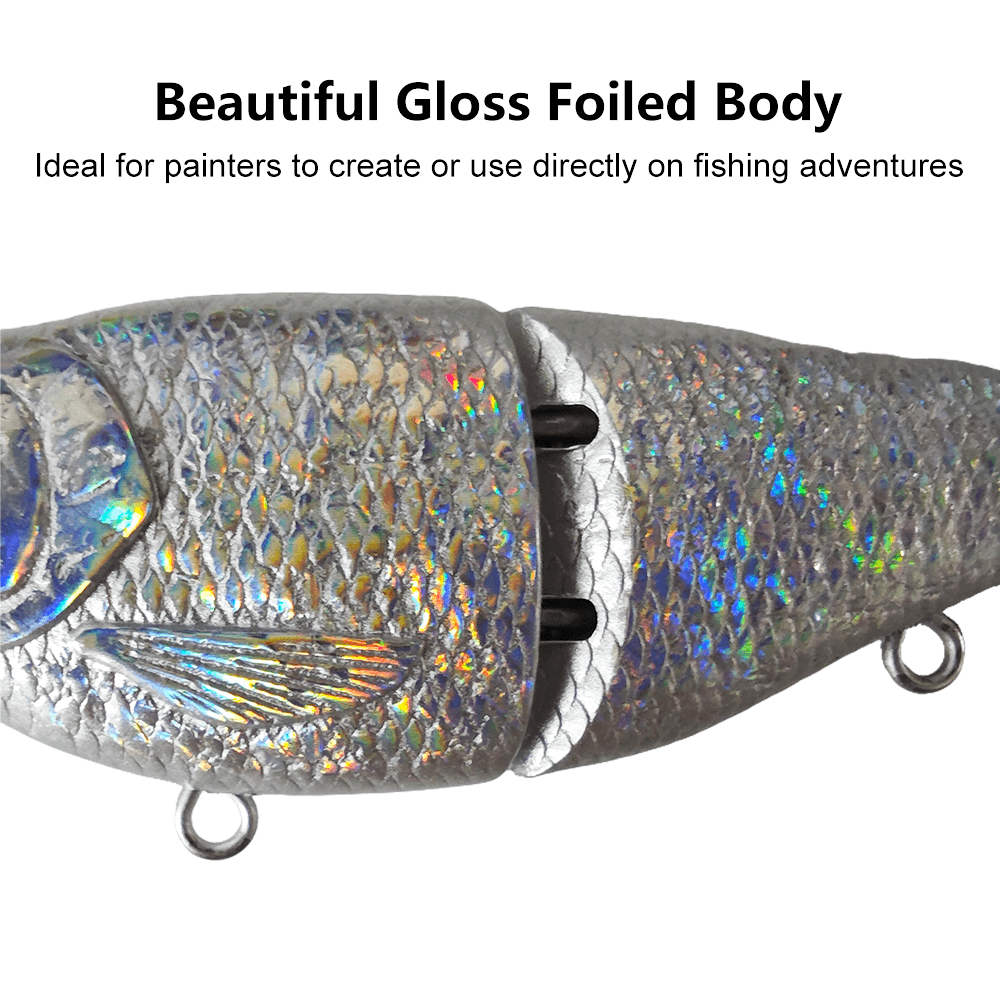 5'' Shad Glide Foiled Blanks - Rough Scale Body BL-091-A - Peekii Lure