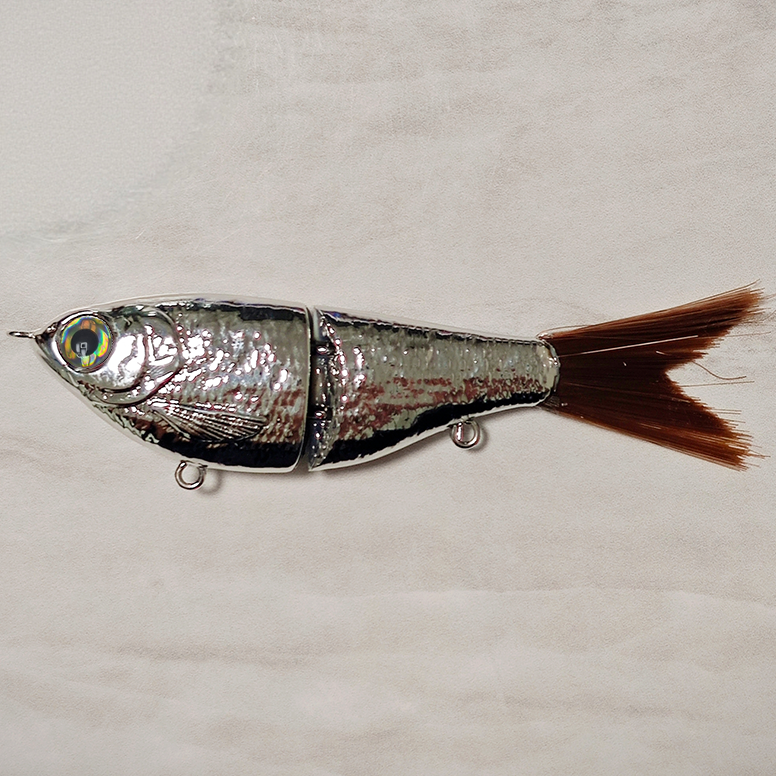 [Chrome] 5'' Wee Shad Glide Bait Blanks - Rough Scale Body BL-091-C