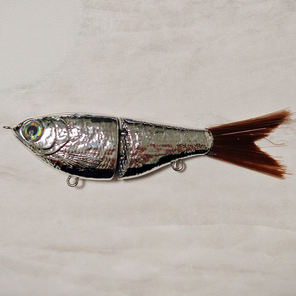 [Chrome] 5'' Wee Shad Glide Bait Blanks - Rough Scale Body BL-091-C