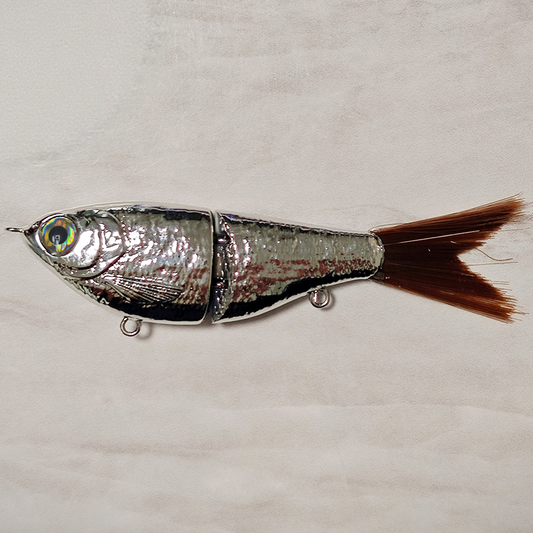 [Chrome] 5'' Wee Shad Glide Bait Blanks - Rough Scale Body BL-091-C