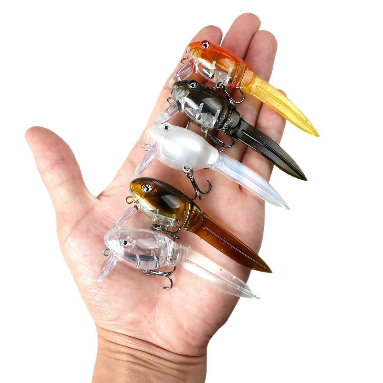 Tadpole Hard Bait With Soft Tail With Blade BQ OTAMA KO Clear Blanks BL-269