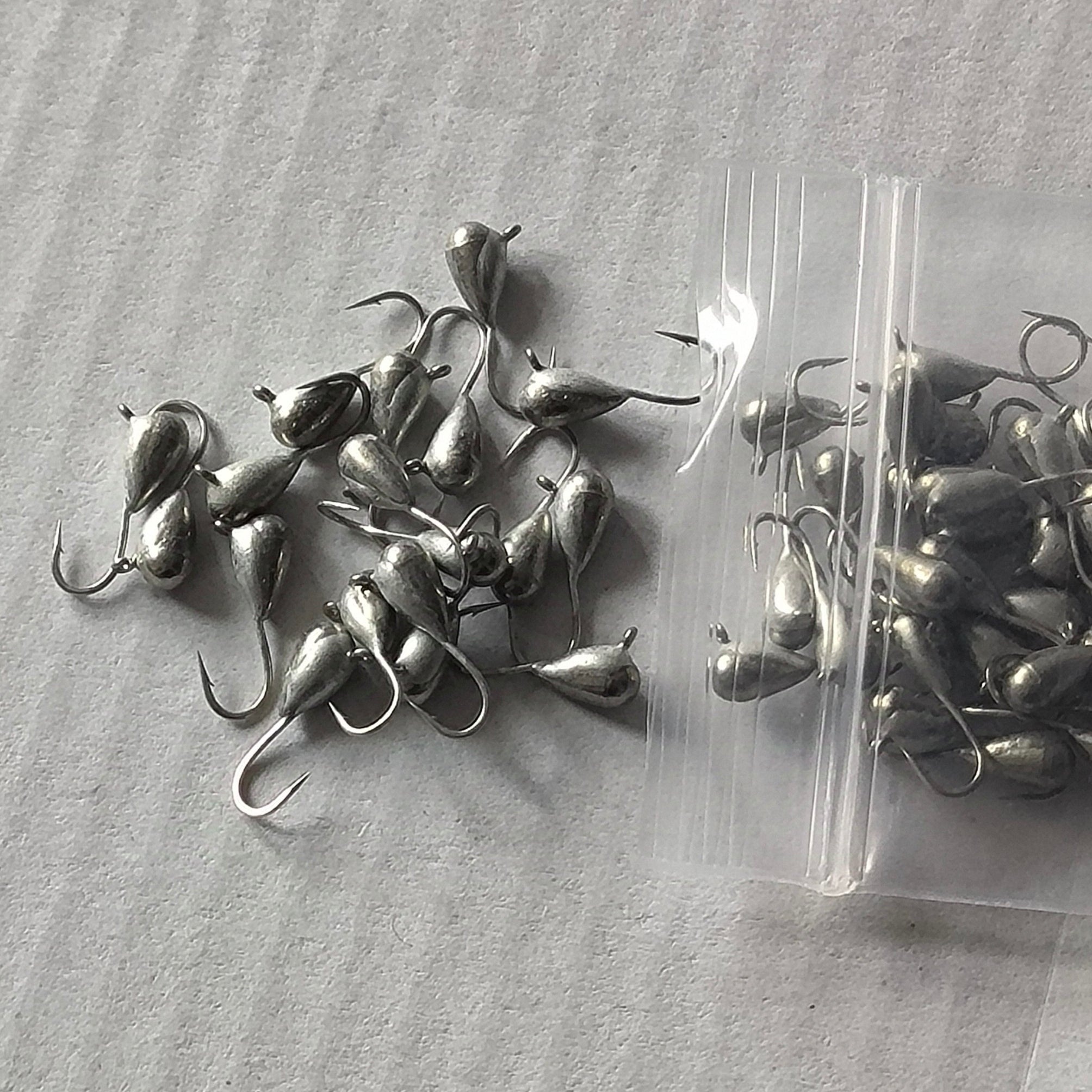 Tungsten Ice Fishing Jig Blanks TIJ-001, 5 pcs / Teardrop Shape / 4mm