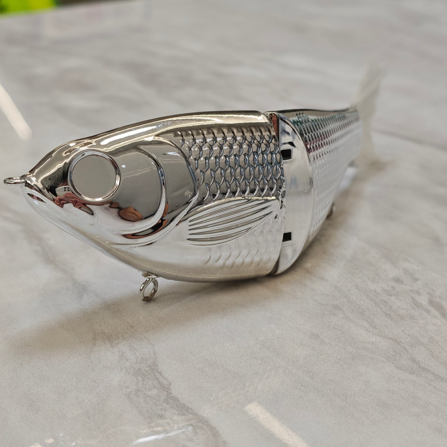[Chrome] 7'' 2-section Shad Glide Bait Blanks BL-095-C