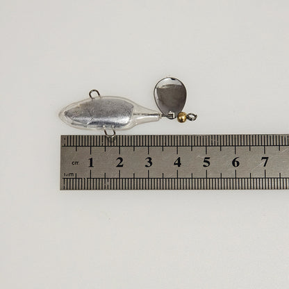 4.5cm/8.1g Long Casting Vibe Sinking With Tail Spinner Blade Lure Blanks BL-242