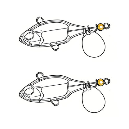 4.5cm/8.1g Long Casting Vibe Sinking With Tail Spinner Blade Lure Blanks BL-242