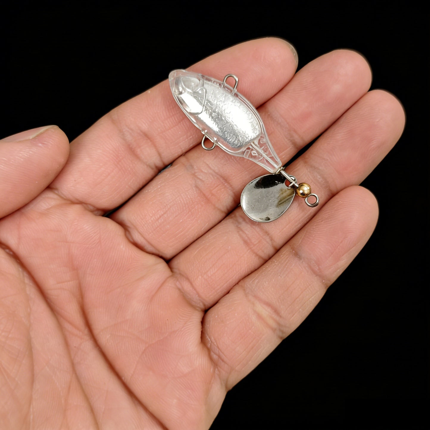 4.5cm/8.1g Long Casting Vibe Sinking With Tail Spinner Blade Lure Blanks BL-242