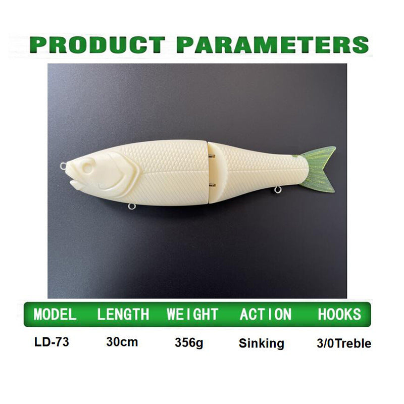 30cm/311g | 12''/11oz Roman Made Mother Glide Bait Swimbait Blanks BL-262