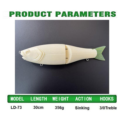 30cm/311g | 12''/11oz Roman Made Mother Glide Bait Swimbait Blanks BL-262