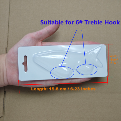 [30 Set] Clamshell With Card Packaging for 5'' Wee Shad Glide Bait Blanks BP-090
