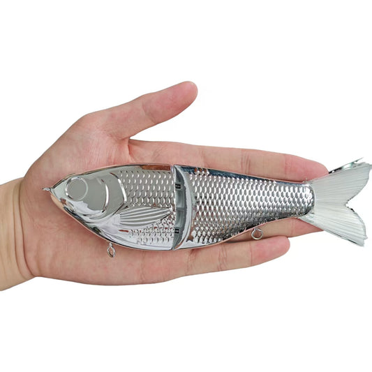 [Chrome] 7'' 2-section Shad Glide Bait Blanks BL-095-C