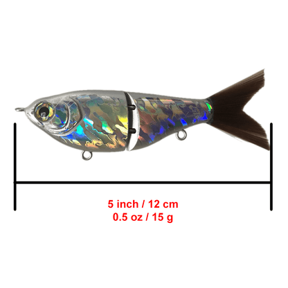 5'' Shad Glide Foiled Blanks - Smooth Body BL-090-A - Peekii Lure