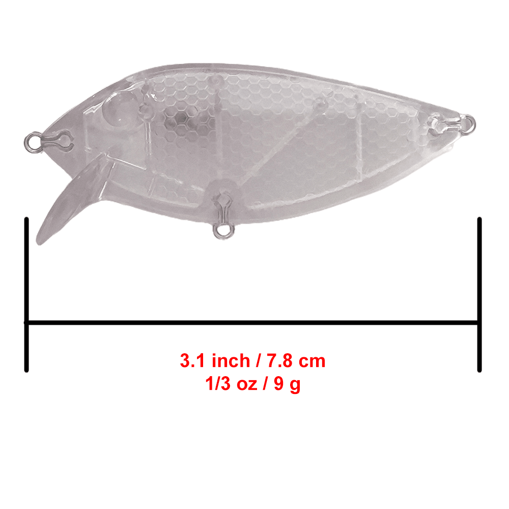 5PCS Unpainted Fishing Lure Blanks - 36.36g 18.6cm Crankbait Bodies With Rattle For DIY Trout, Bass & Salmon